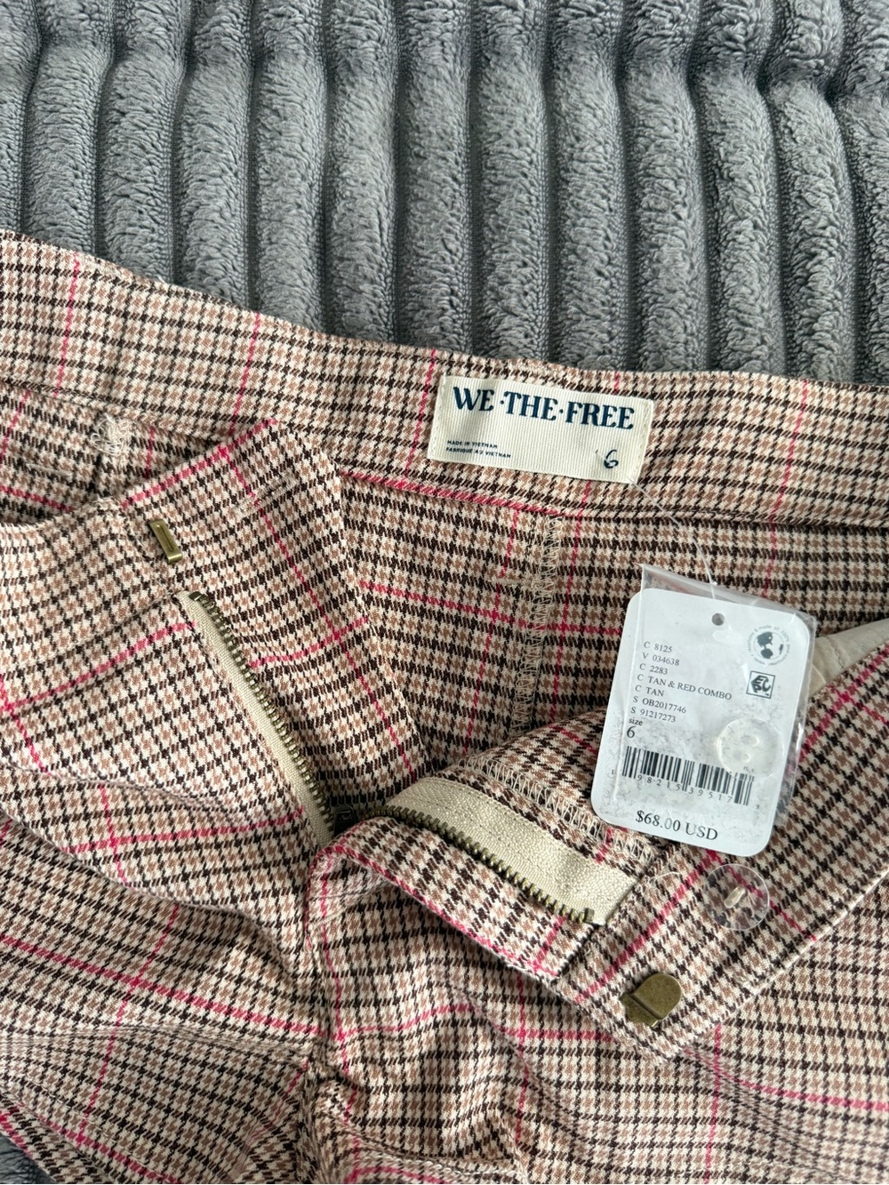 Free People Micro Shorts Plaid - Picture 7 of 7